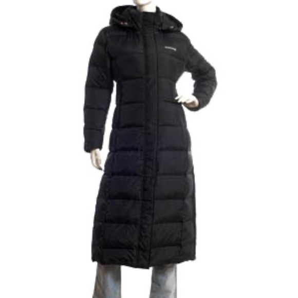 VINTAGE Malia III ECKORED LONG DOWN coat  M - Picture 1 of 3